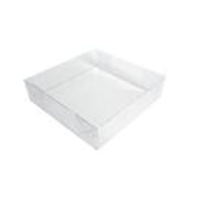 Yinpack caixa com tampa transparente quadrada nô05 branca com 10 unidades