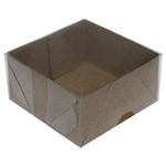 Yinpack caixa com tampa transparente no formato quadrado número 04 KFT com 10 unidades