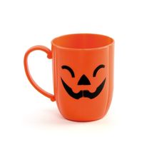 Caneca de Plástico Abóbora Laranja - 1 Unidade