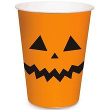 Happy Halloween - Copo de Papel 240ml Abóbora - 08 Unidades