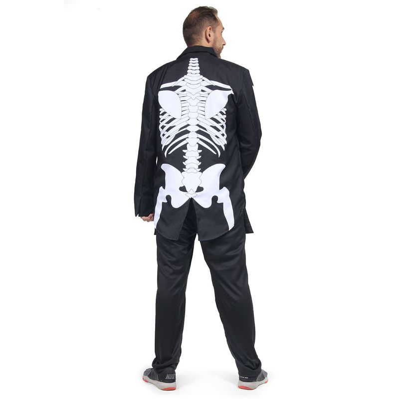 Fantasia Fraque De Caveira Adulto Para Halloween Abrakadabra GG