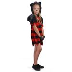 Fantasia Lobisomen Feminino Infantil Macacão Capuz Halloween P