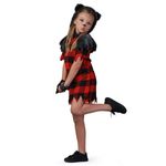 Fantasia Lobisomen Feminino Infantil Macacão Capuz Halloween P
