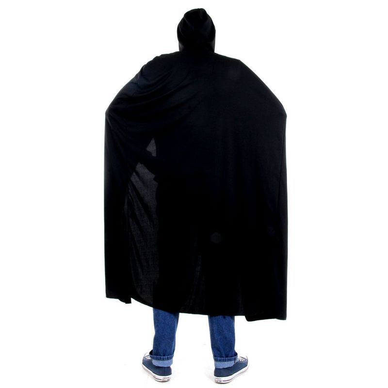 Capa Longa com Capuz Preta Adulto - Halloween