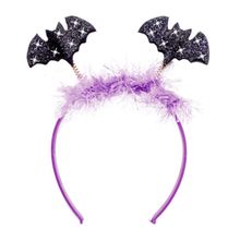 Adereço Divertido para Festa Halloween Tiara Morcego com Mola