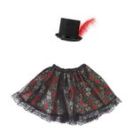 Kit Saia e Tiara Caveira Mexicana Infantil