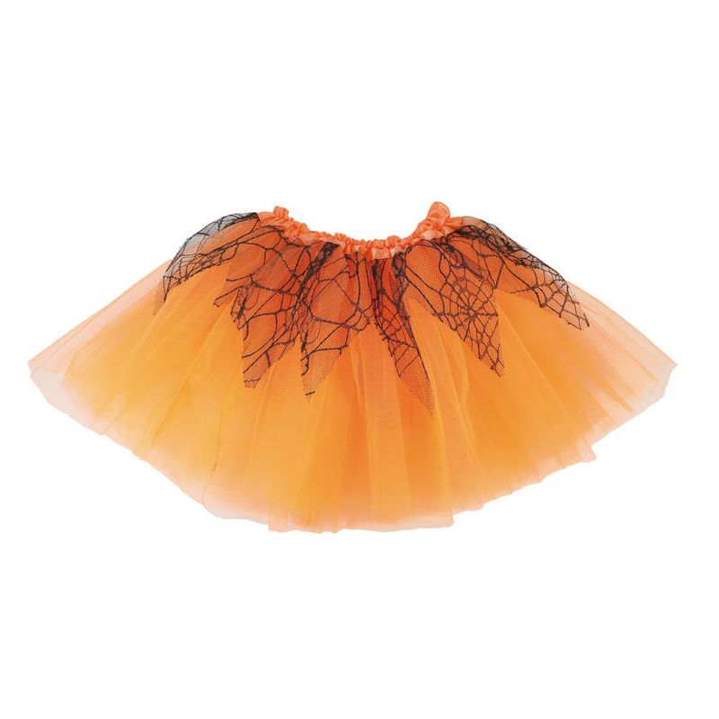 Saia de Tule Infantil Laranja e Preto