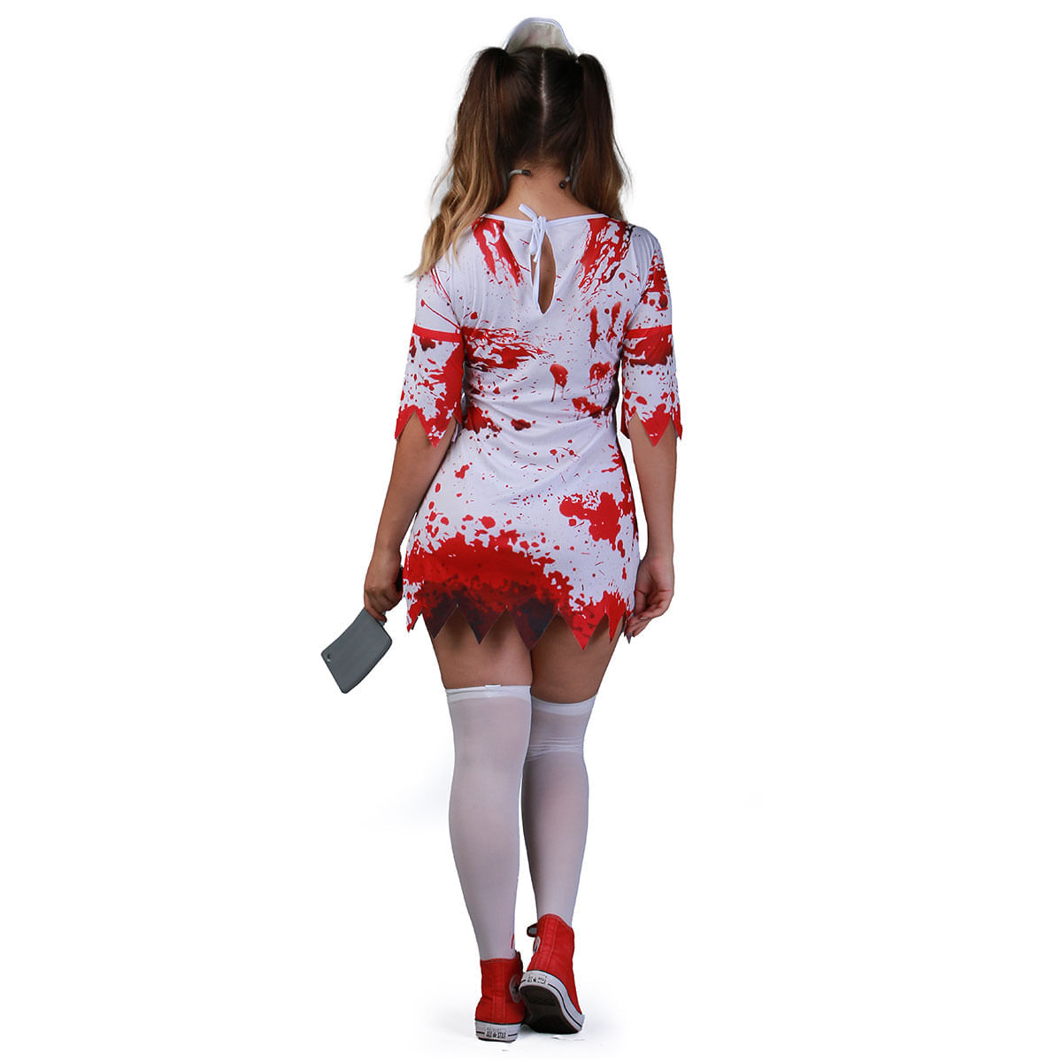 Fantasia Vestido Enfermeira Zumbi Menina Halloween Infantil