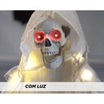 Boneco Halloween Ceifador Branco com Luz - 120X16X183