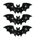 Paineis Relevo para Decoração Halloween Morcegos 3D Glitter