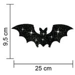 Paineis Relevo para Decoração Halloween Morcegos 3D Glitter