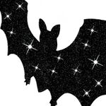 Paineis Relevo para Decoração Halloween Morcegos 3D Glitter