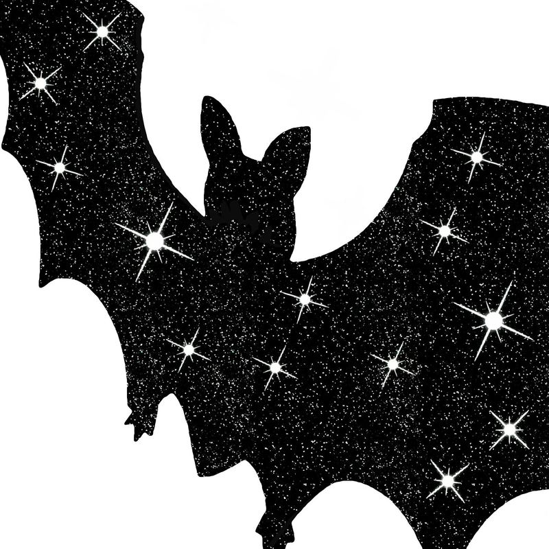 Paineis Relevo para Decoração Halloween Morcegos 3D Glitter