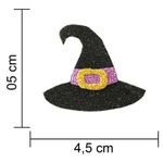 Aplique Glitter para Decoração Halloween Chapéu de Bruxa em EVA
