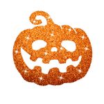 Aplique Glitter para Decoração Halloween Abóbora Grande em EVA