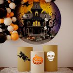 Aplique Glitter para Decoração Halloween Abóbora Grande em EVA