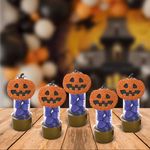 Aplique Glitter para Decoração Halloween Abóbora em EVA