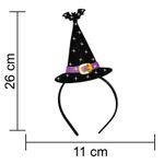Adereço Divertido para Festa Halloween Tiara Chapéu de Bruxa 3D