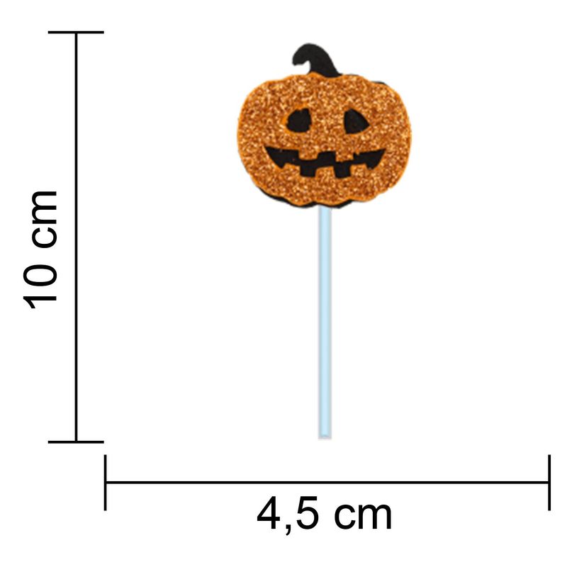Palitos Decorativos em EVA para Docinhos Festa Abóbora