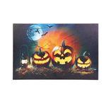 Quadro Iluminado Abóboras para Decoração de Halloween - Cromus - 1Un