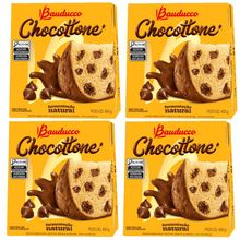 Kit com 4 Chocottone Gotas Chocolate 400g - Bauducco