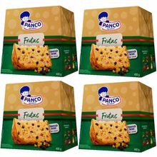 Kit com 4 Panettone Frutas 400g - Panco