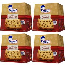 Kit com 4 Panettone Gotas Chocolate 400g - Panco