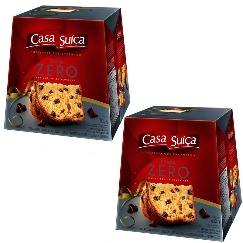 Kit com 2 Panettone Zero Gotas 400g - Casa Suíça