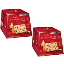 Kit com 2 Panettone Gotas Chocolate Premium 400g - Santa Edwiges