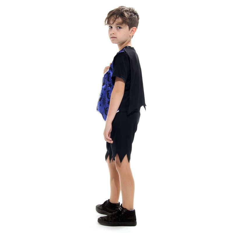 Fantasia Infantil Vampiro Com Colete Disfarce Halloween Abrakadabra G