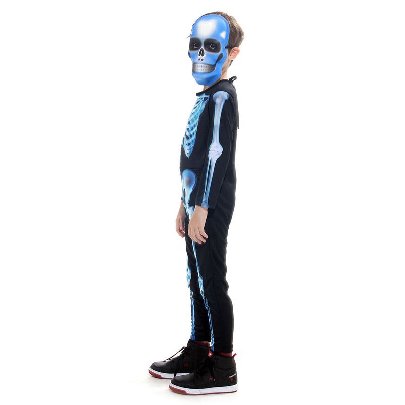 Fantasia Raio X Esqueleto Infantil Halloween Abrakadabra GG