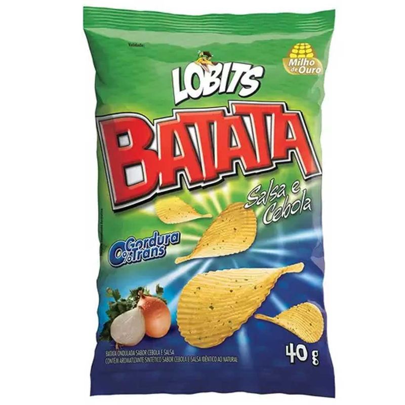 Caixa de Batata Ondulada Cebola e Salsa 40g c/20 - Lobits