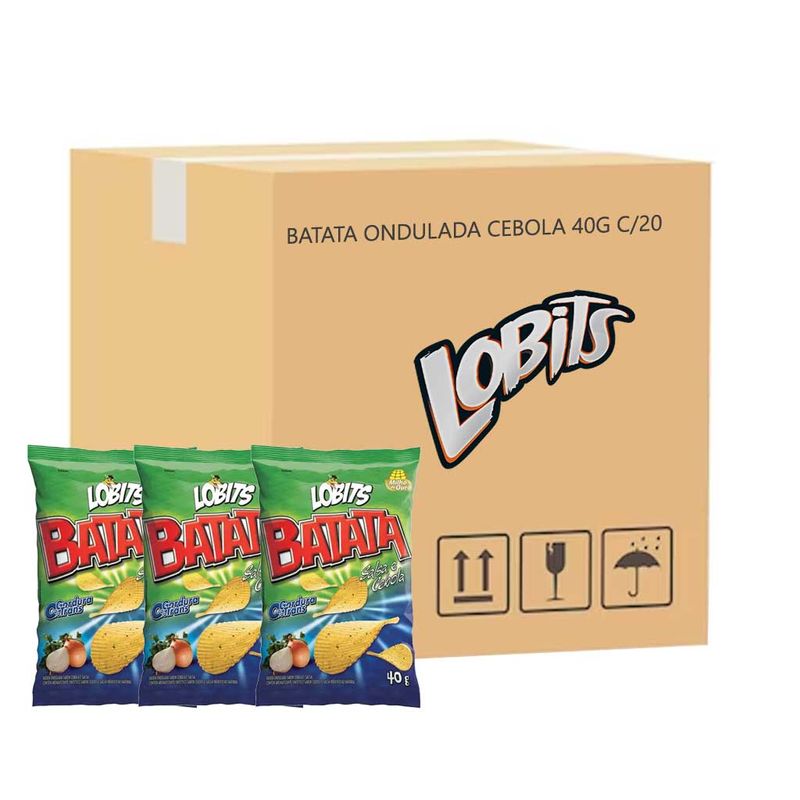 Caixa de Batata Ondulada Cebola e Salsa 40g c/20 - Lobits