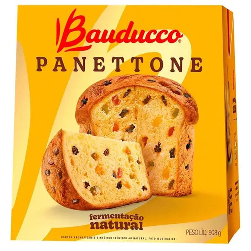 Panettone Frutas Cristalizadas 908g - Bauducco