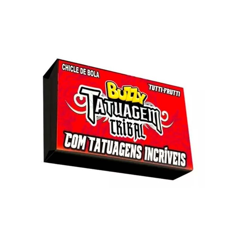 Chiclete Buzzy Tatuagem Tribal Sabor Tutti-Frutti 48g - Riclan