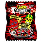 Chiclete Buzzy Tatuagem Tribal Sabor Tutti-Frutti 48g - Riclan