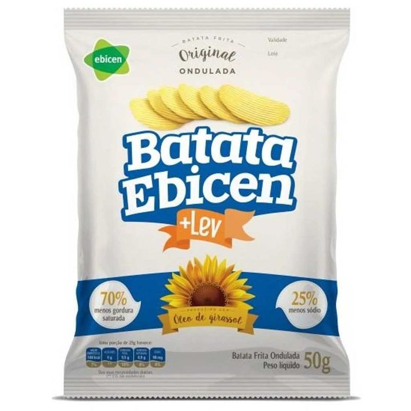 Batata Frita Ondulada Ebicen 50g +Lev - Glico