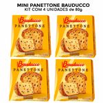 Kit com 4 Mini Panettone Frutas 80g - Bauducco