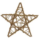 Estrela Rattan Ouro 15cm