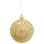 Bola de Vidro Gomos Verde Claro 10 cm (Bolas de Vidro) - 4 Peças