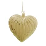 Bola de Vidro Coração Azul Claro 8 cm (Bolas de Vidro) - 4 Peças