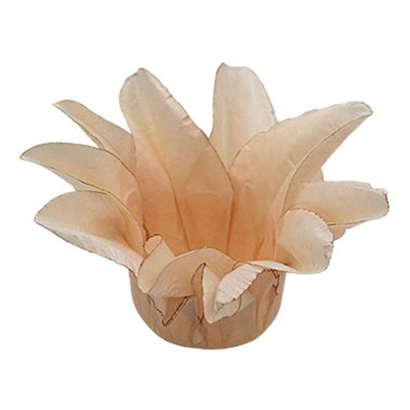 Decoração para Bolo em Papel - Folha e Flor G - Dourado/Lilás- Rizzo E -  Rizzo Embalagens