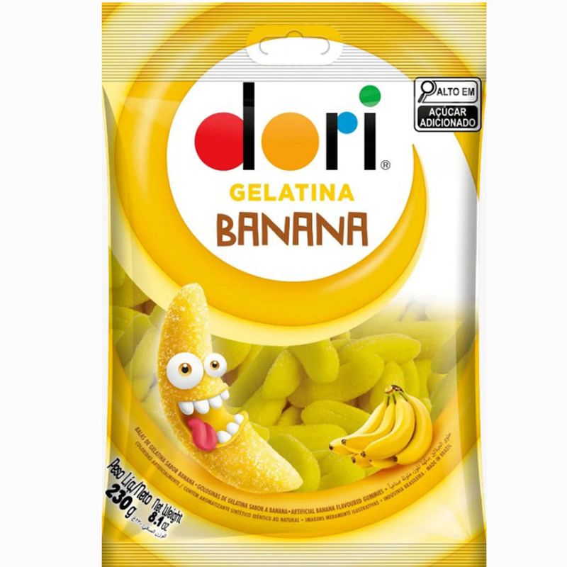 Bala de Gelatina Banana 230g - Dori