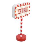 Placa Decorativa North Pole com Led Vermelho 29cm 2AAA - 1 Un