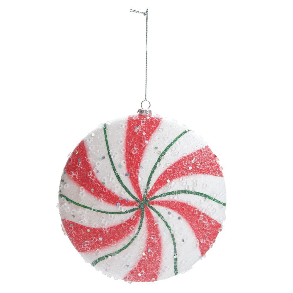 Bola Listrada Branco Vermelho Verde 15cm - Jogo com 2 Peças - Festas da 25