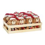 Cachorro com Gorro Liso Xadres Sortido Vermelho Branco (Mini Box) - 1 Un