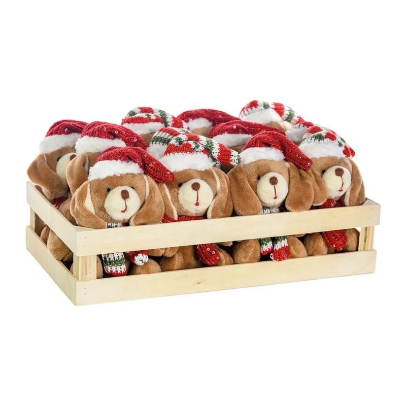 Cachorro com Gorro Liso Xadres Sortido Vermelho Branco (Mini Box) - 1 Un