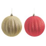 Bola Gomos Ouro Vermelho 15cm - Jogo com 2 Peças