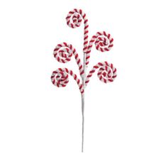 Galho Grande Candy Cane Vermelho Branco 44cm - 1 Un