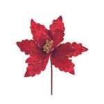 Poinsetia Vermelho Ouro 25cm - 1 Un